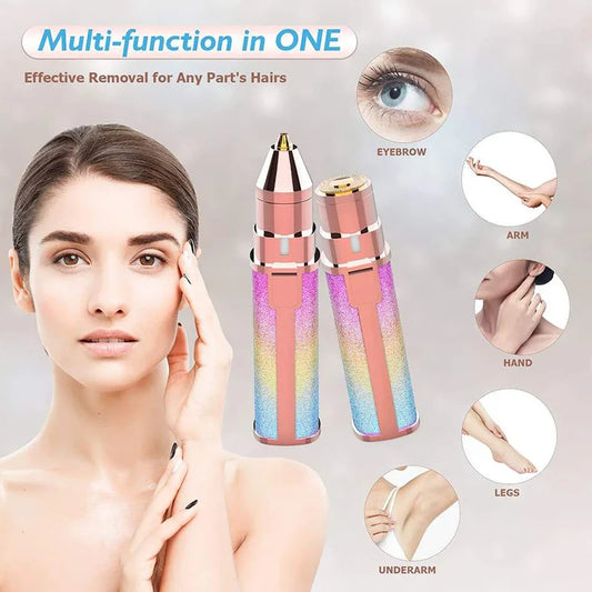 2 In 1 Hair Removal For Women Body Facial Eyebrow Trimmer