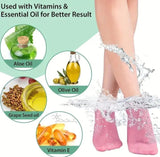 Silicone Gel Moisturizing Socks for Dry, Cracked Heels – Spa-Like Foot Treatment