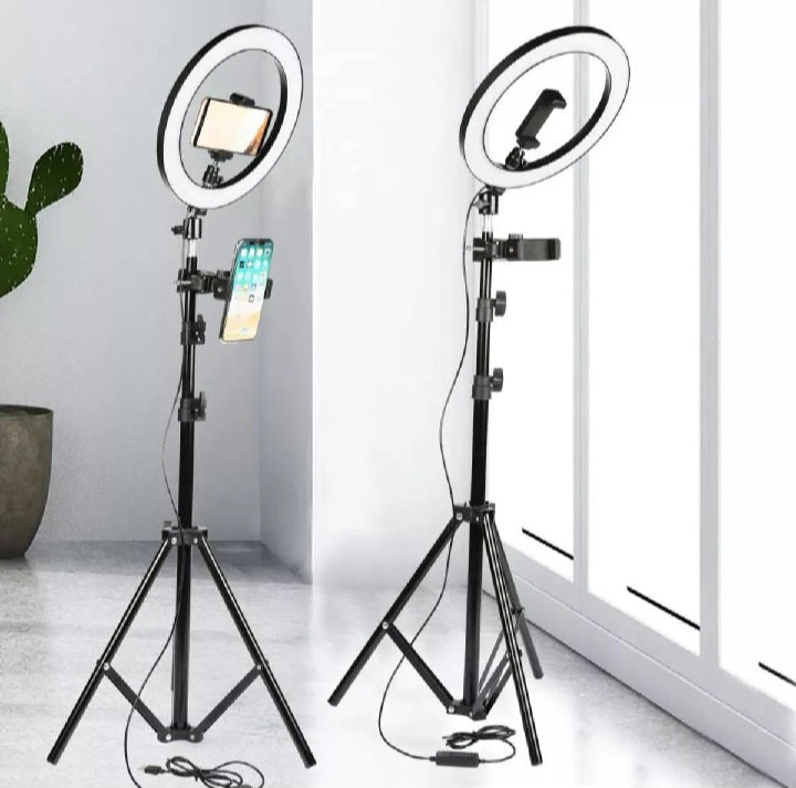 Aluminum 7ft Tripod Stand for Ring Light, Mobile & DSLR – 360° Adjustable & Portable