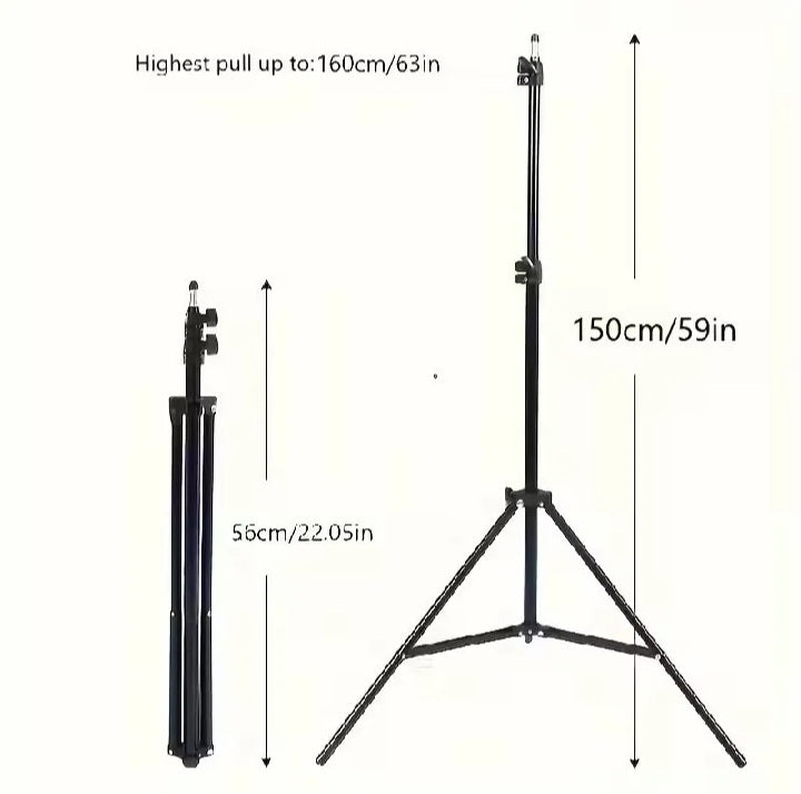 Aluminum 7ft Tripod Stand for Ring Light, Mobile & DSLR – 360° Adjustable & Portable