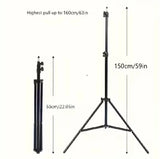 Aluminum 7ft Tripod Stand for Ring Light, Mobile & DSLR – 360° Adjustable & Portable