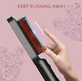 Electric Hair Straightening Comb – Fast Heating, Anti-Burn & Safe Touch Design